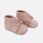 Cute velour baby bootie with makeup | Eli 1957