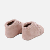 Cute velour baby bootie with makeup | Eli 1957