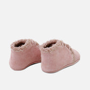 Cute pink velour baby bootie | Eli 1957