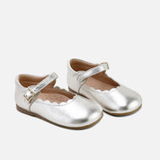 Waves in Metalcris Pegasus Leather Mary Janes by Eli 1957