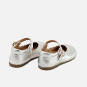 Waves in Metalcris Pegasus Leather Mary Janes by Eli 1957