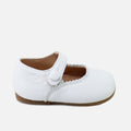 Cute White Scalloped Mary Janes First Steps | Eli 1957