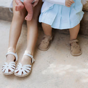 Sandalias barefoot lagrimas piel afelpado arena Elisoft | Eli 1957