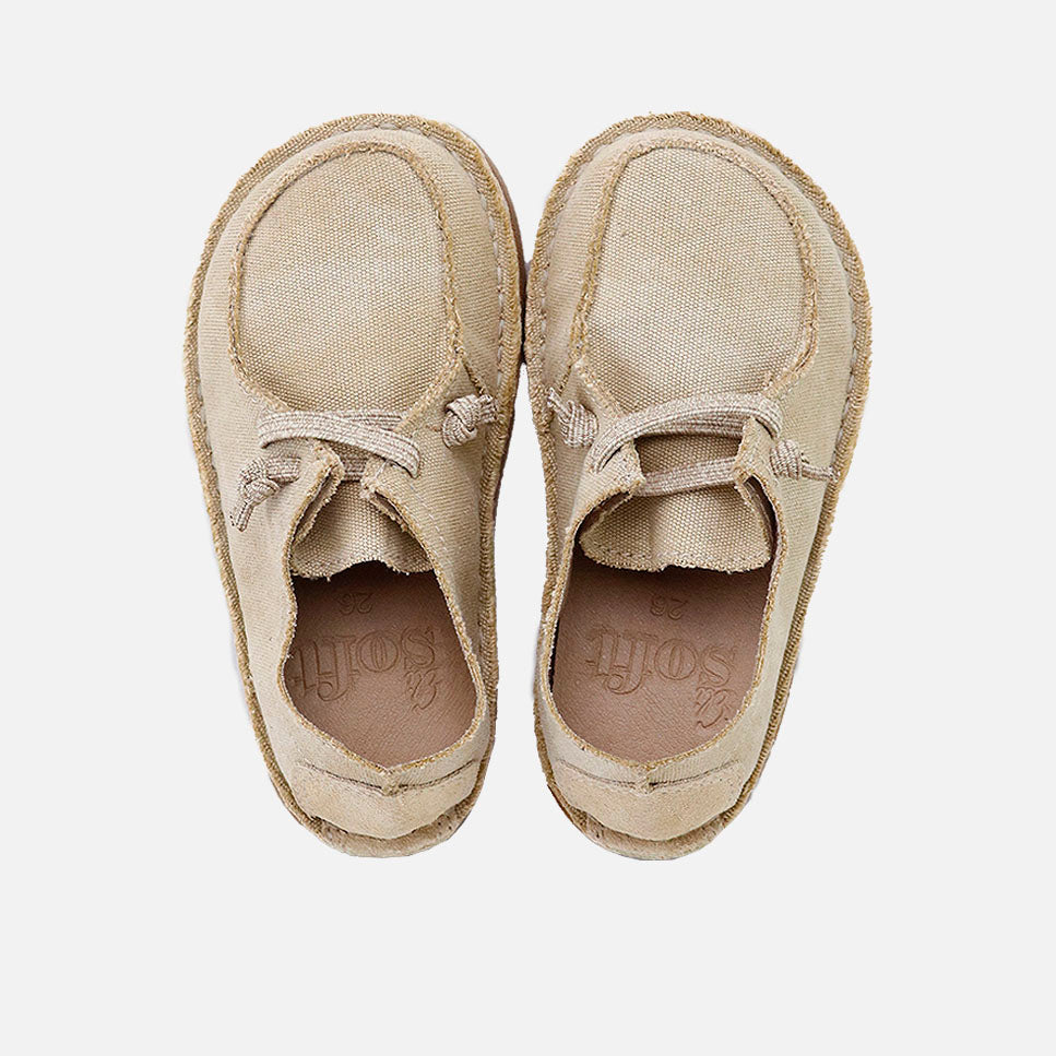 Blucher barefoot de lona beig Elisoft | Eli 1957