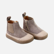 Elisoft Wengue Velour Leather Barefoot Elastic Boot | Eli 1957