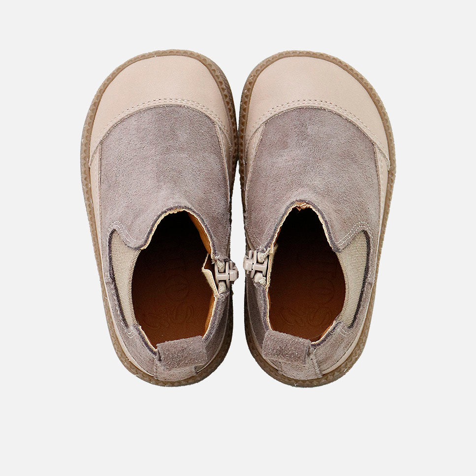 Elisoft Wengue Velour Leather Barefoot Elastic Boot | Eli 1957