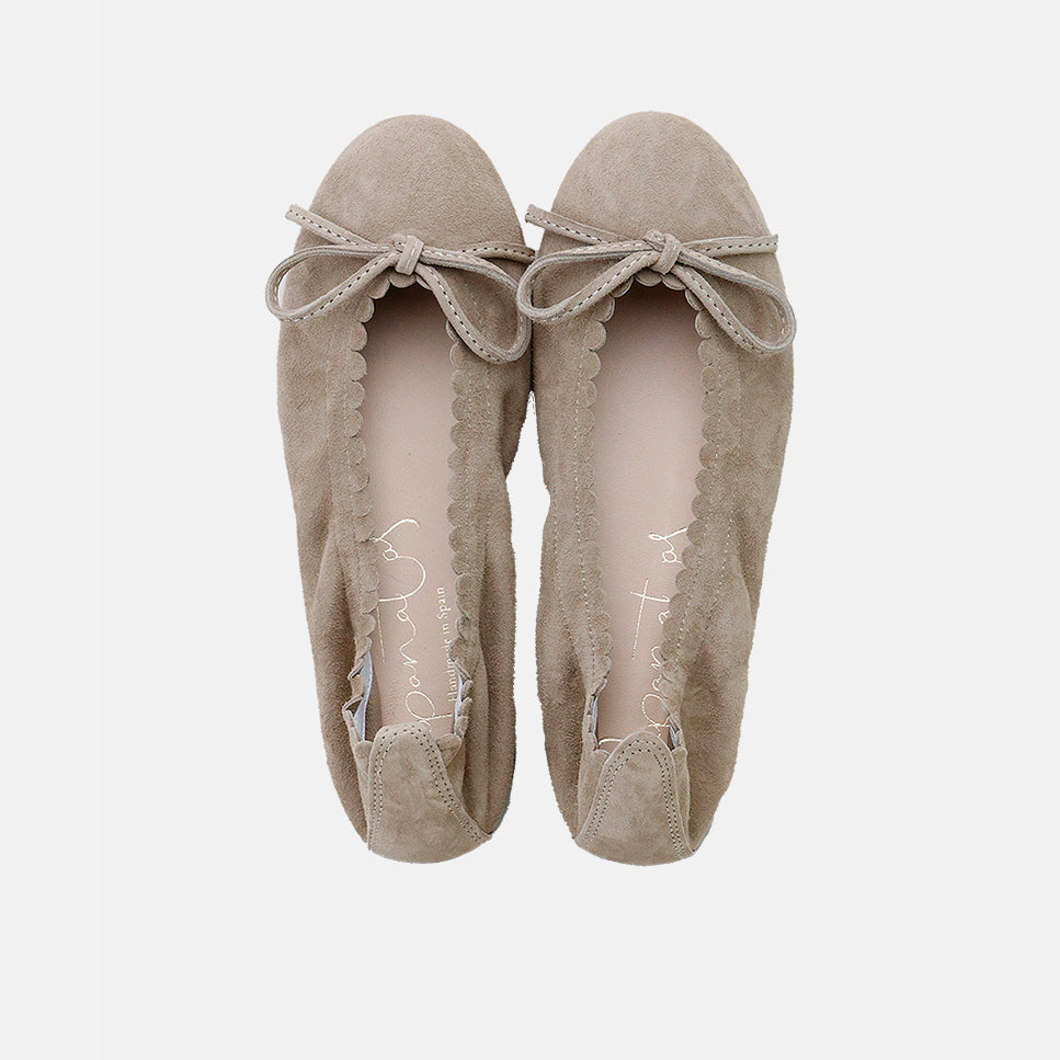 Ballerinas Ondas leather suede terracotta Papanatas | Eli 1957
