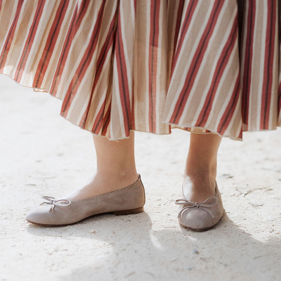 Ballerinas Ondas leather suede terracotta Papanatas | Eli 1957
