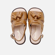 Sandalias barefoot borlas piel napa madera Cucada | Eli 1957