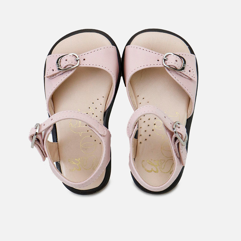 Sandalias Doble Hebilla Cuarzo piso oscuro Barefoot Eli | Eli 1957