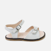Sandalias Doble Hebilla Blanco piso oscuro Barefoot Eli | Eli 1957