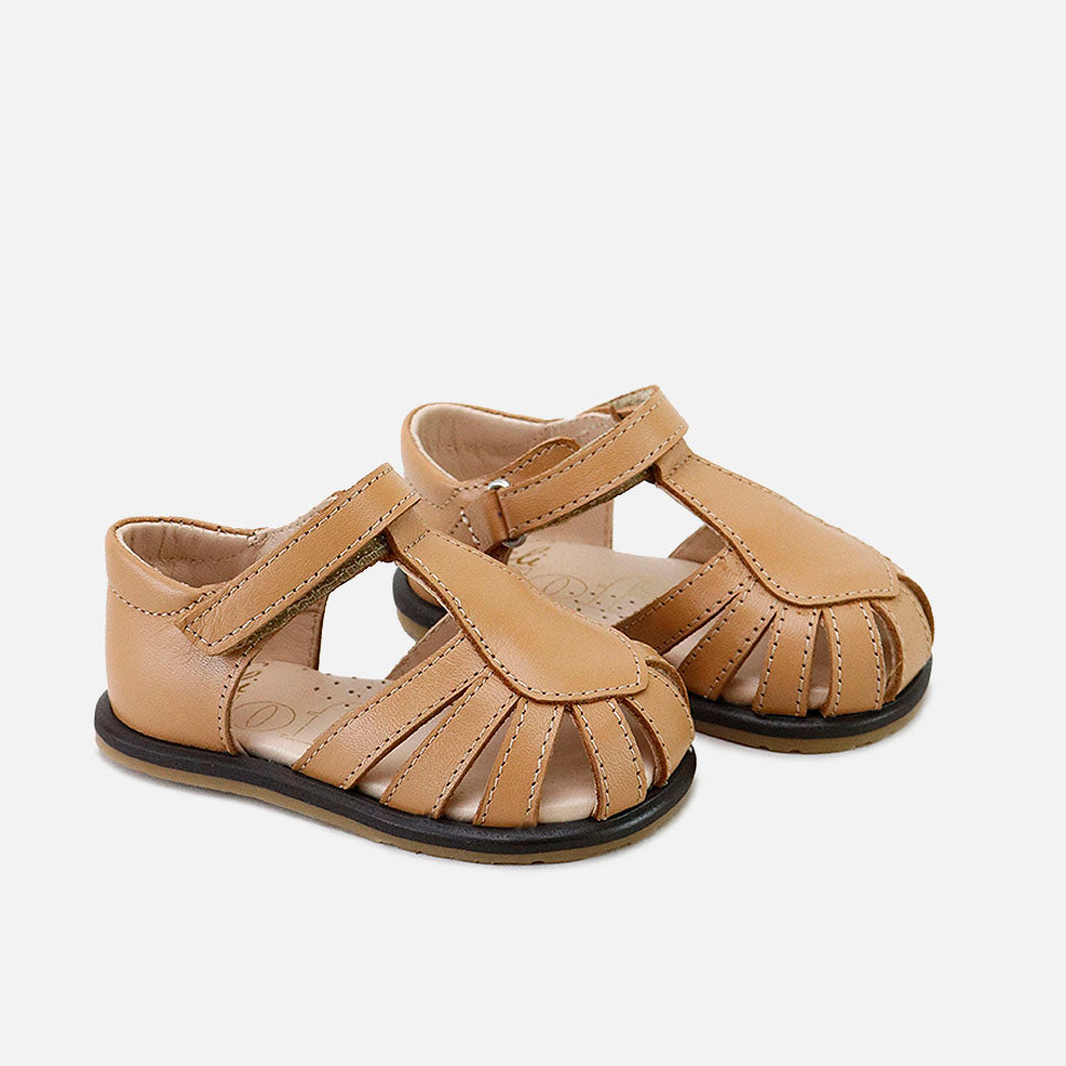 Sandalias Cangrejeras Miel piso oscuro Barefoot Eli | Eli 1957