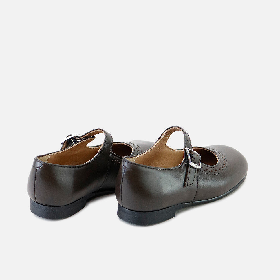 Mary Janes Picados Brown schwarzer Boden Sibaritas | Eli 1957