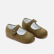 Cute green English button Mary Janes | Eli 1957