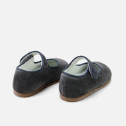 Cute steel-velour button Mary Janes | Eli 1957