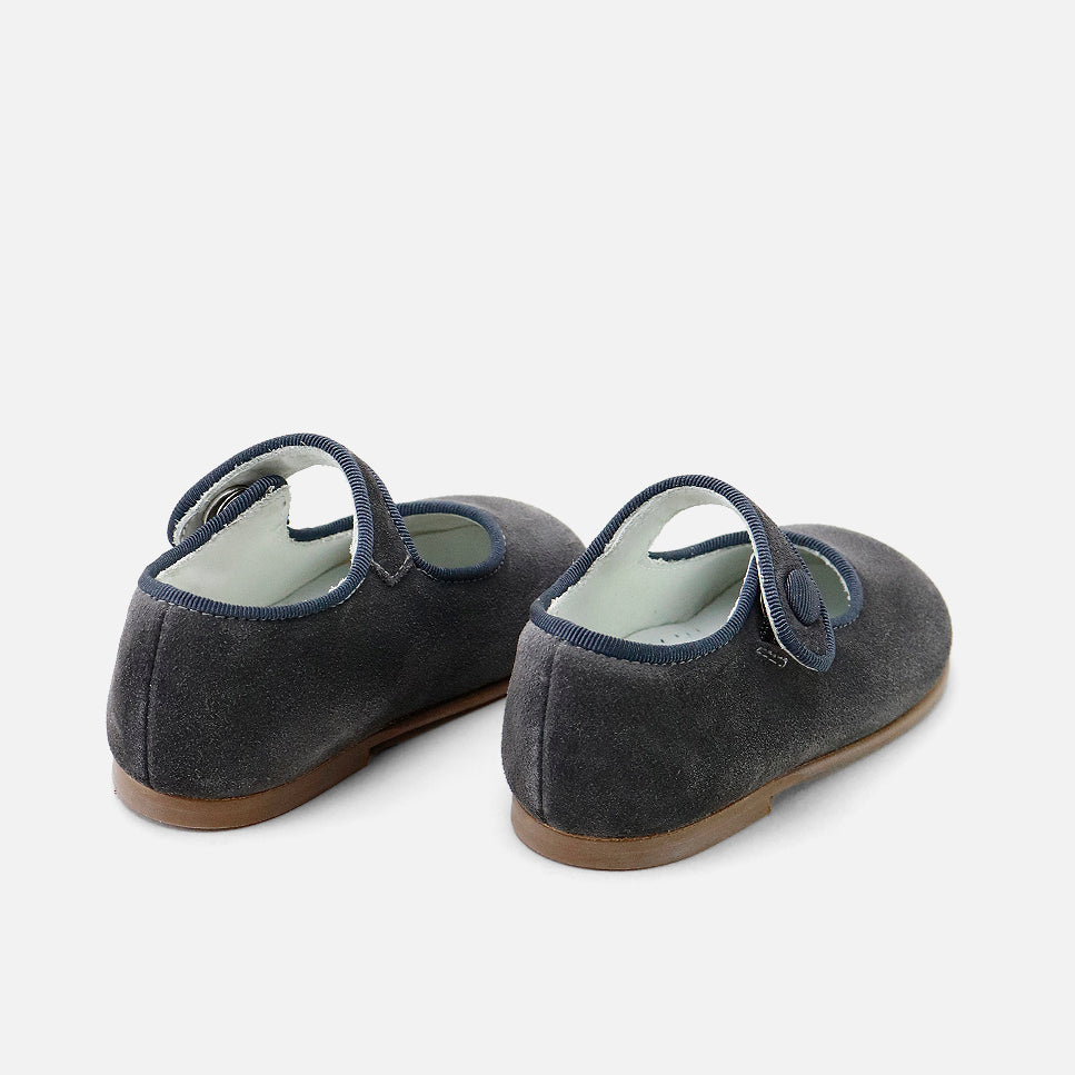 Cute steel-velour button Mary Janes | Eli 1957