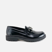 Sibaritas black Luxor leather buckle loafers | Eli 1957