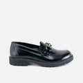Sibaritas black Luxor leather buckle loafers | Eli 1957
