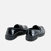 Sibaritas black Luxor leather buckle loafers | Eli 1957