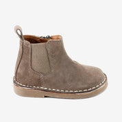 Sibaritas truffle-colored velour leather elastic boots | Eli 1957