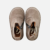 Sibaritas truffle-colored velour leather elastic boots | Eli 1957