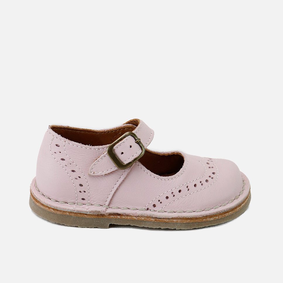 Merceditas clasicas piel rosa Sibaritas | Eli 1957