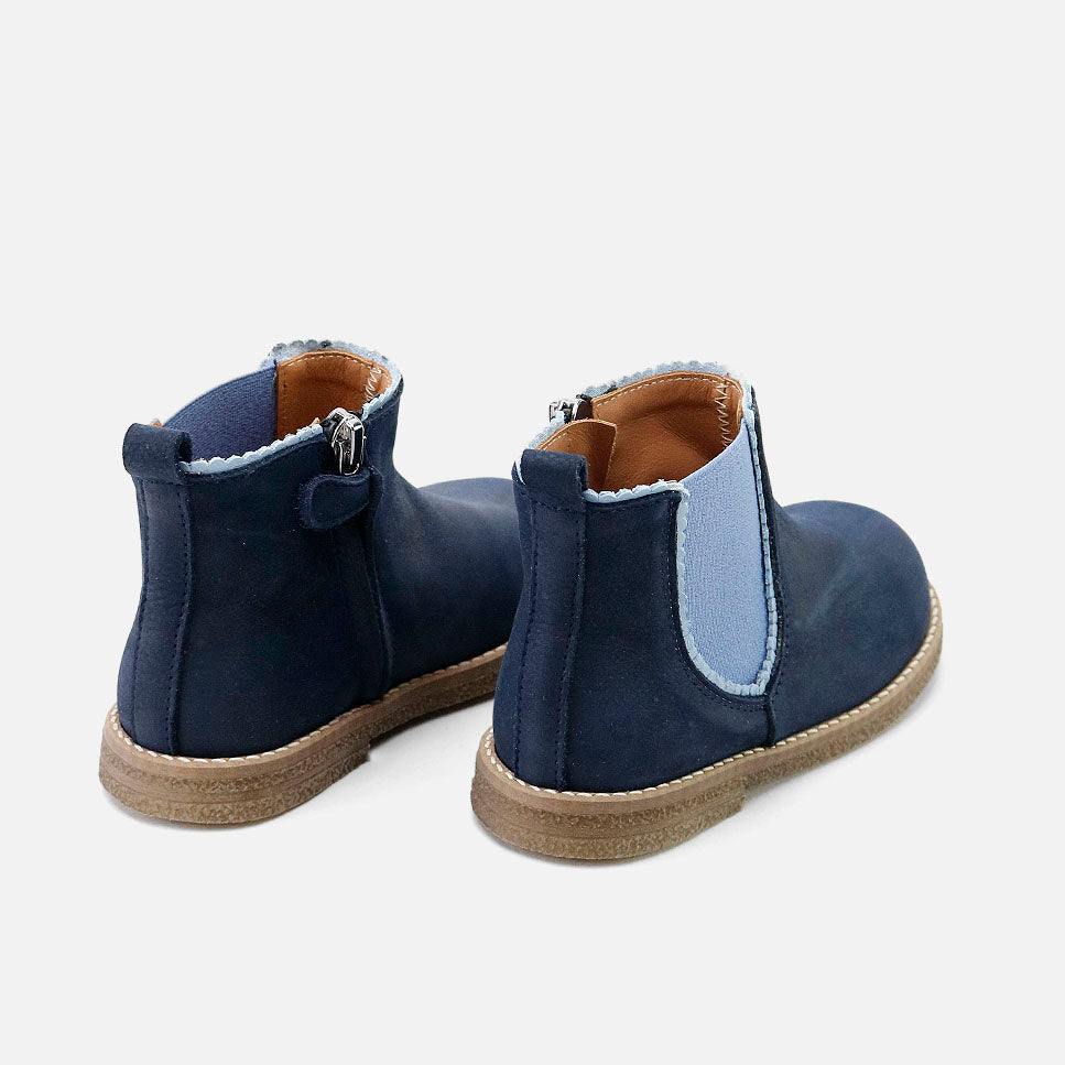 Botas feston piel nobuck azul Sibaritas | Eli 1957