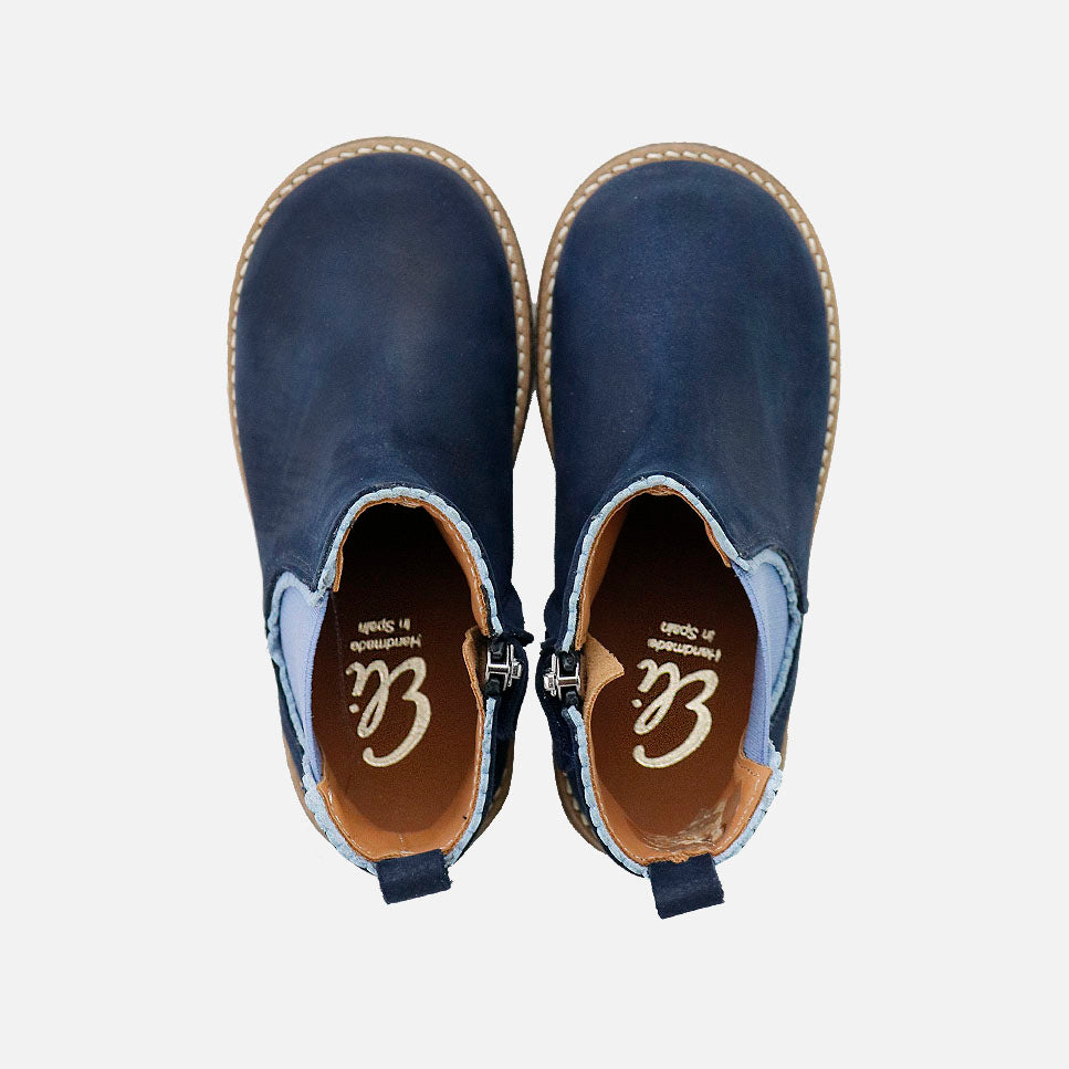 Botas feston piel nobuck azul Sibaritas | Eli 1957