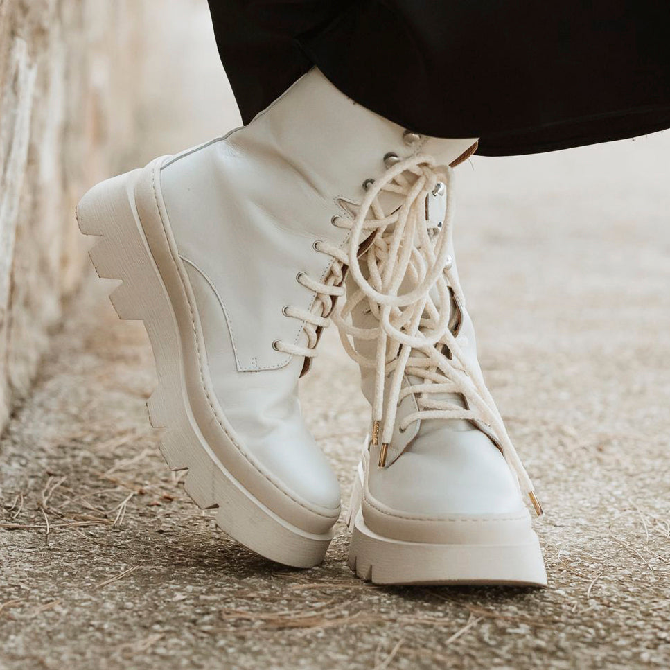 White Sibaritas Military Boot | Eli 1957