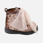 Star Flesh Boot with Tulle Bows | Eli 1957
