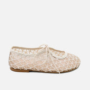 Bailarina beig con rejilla y lazada papanatas| ELI 1957