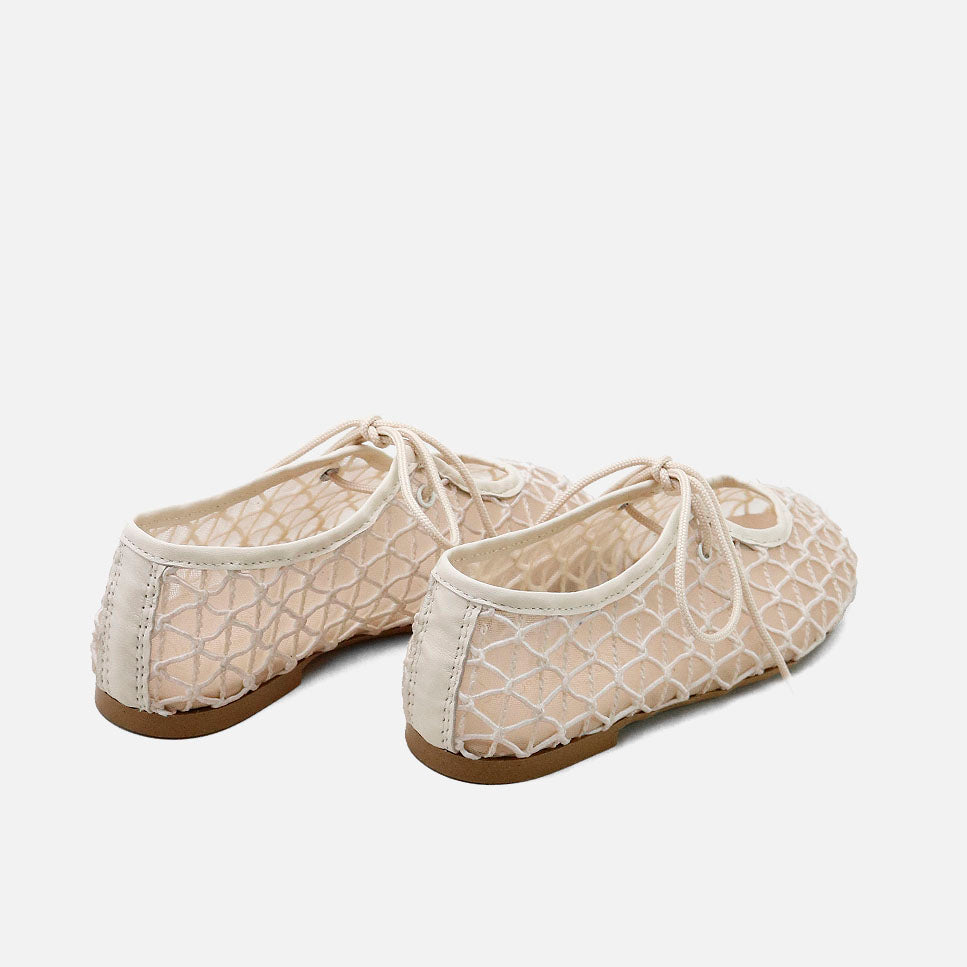 Bailarina beig con rejilla y lazada papanatas| ELI 1957