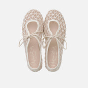 Bailarina beig con rejilla y lazada papanatas| ELI 1957