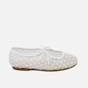 Bailarina blanca con rejilla y lazada papanatas| ELI 1957