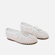 Bailarina blanca con rejilla y lazada papanatas| ELI 1957