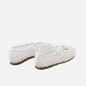 Bailarina blanca con rejilla y lazada papanatas| ELI 1957