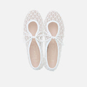 Bailarina blanca con rejilla y lazada papanatas| ELI 1957