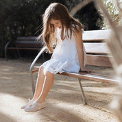 Bailarina blanca con rejilla y lazada papanatas| ELI 1957