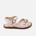 Cucada pink nappa leather buckle sandals | Eli 1957