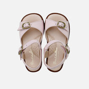 Cucada pink nappa leather buckle sandals | Eli 1957