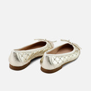 Quilted ballerinas with gold studs and silly charm | Eli 1957