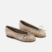 Bailarinas cordon troquelas piel alfa jute Papanatas | Eli 1957