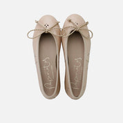 Bailarinas cordon troquelas piel alfa jute Papanatas | Eli 1957