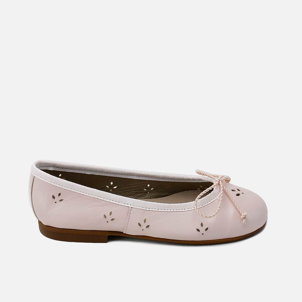 Bailarinas cordon troquelas piel alfa maquillaje Papanatas | Eli 1957