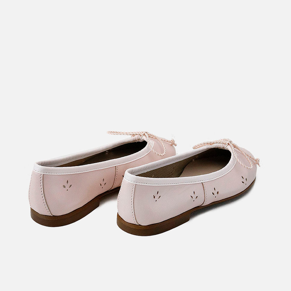 Bailarinas cordon troquelas piel alfa maquillaje Papanatas | Eli 1957