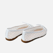 Bailarina blanca de rejilla con lazo Papanatas | Eli 1957