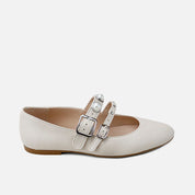 Merceditas piel perlas beig Papanatas | Eli 1957