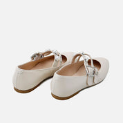 Merceditas piel perlas beig Papanatas | Eli 1957