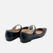 Papanatas black cathay leather pointed Mary Janes | Eli 1957