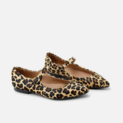 Animal print leather pointed Mary Janes | Eli 1957